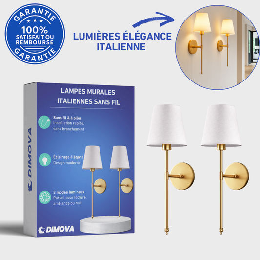 Lampes murales italiennes sans fil (Lots de 2)