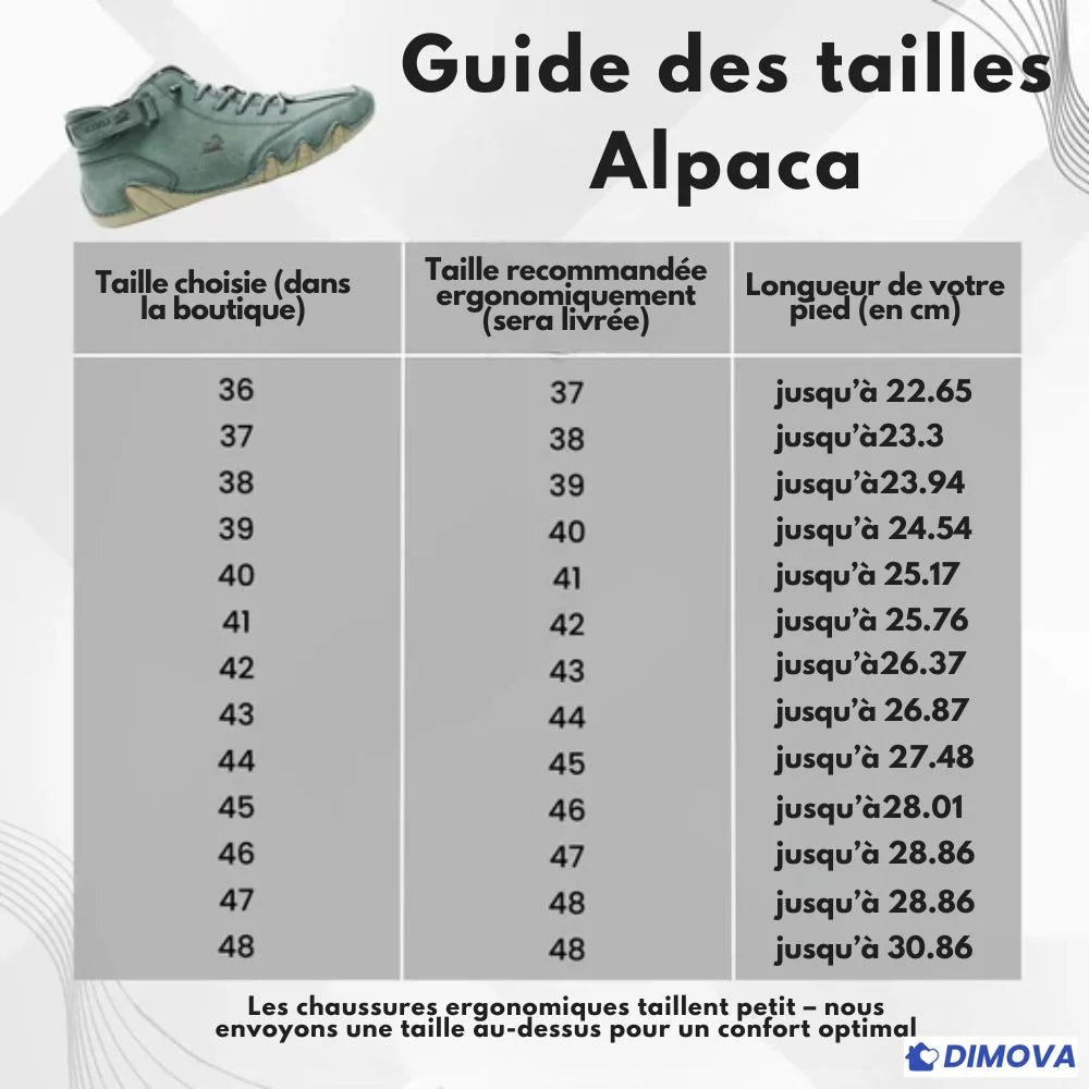 Alpaca – Chaussure imperméable et soulageant les douleurs plantaires